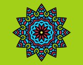 Dibujo Mandala estrella floral pintado por tilditus
