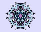 Dibujo Mandala flor simétrica pintado por tilditus