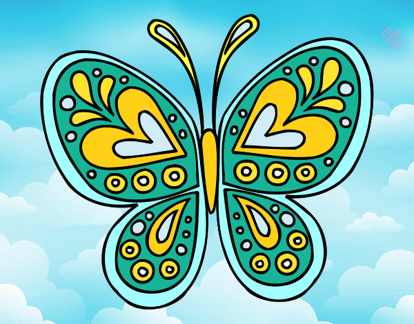 Dibujo Mandala mariposa pintado por Kimberly08