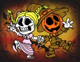 Miércoles y Jack-o-lantern