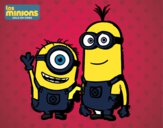 Dibujo Minions - Carl y Kevin pintado por hanita77