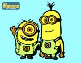 Dibujo Minions - Carl y Kevin pintado por CARLAART