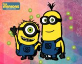 Dibujo Minions - Carl y Kevin pintado por QEUE