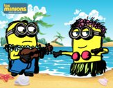 Dibujo Minions - Dave y Phil pintado por luistigre