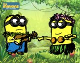 Dibujo Minions - Dave y Phil pintado por 11113