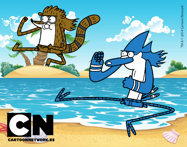 Mordecai y Rigby karatekas