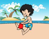 Dibujo Niño jugando en la arena pintado por SinaiV