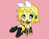 Dibujo Rin Kagamine pintado por haruharu