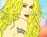 Dibujo Shakira - Servicio de lavandería pintado por anto22