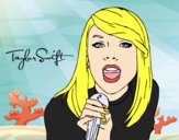 Dibujo Taylor Swift cantando pintado por escacs