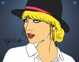 Dibujo Taylor Swift con sombrero pintado por anto22