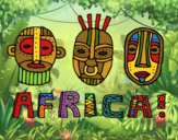 Dibujo Tribus de África pintado por queyla