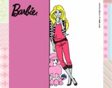 Barbie con cazadora de cuadros