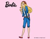 Dibujo Barbie con look casual pintado por queyla