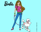 Dibujo Barbie con look moderno pintado por queyla