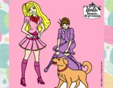 Barbie con su perrito y una amiga