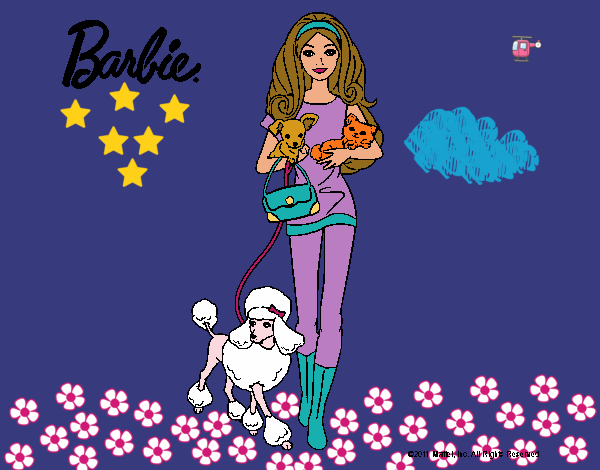 Barbie con sus mascotas