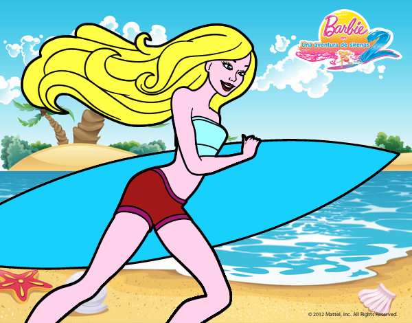 barbie en la playa