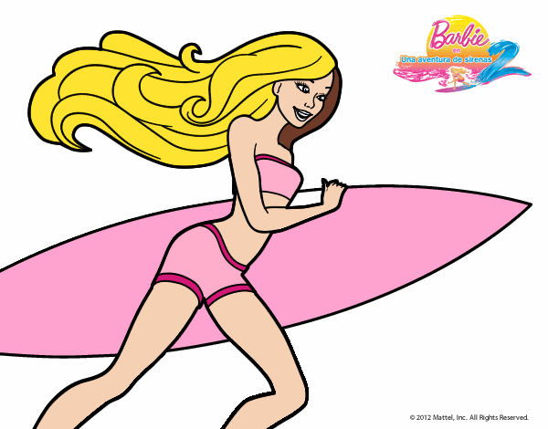 Barbie corre al agua