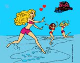 Dibujo Barbie de regreso a la playa pintado por LunaLunita