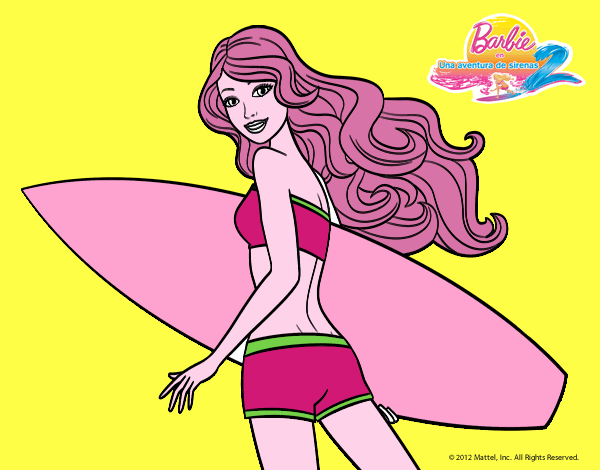 Barbie surfera