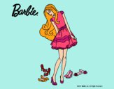 Dibujo Barbie y su colección de zapatos pintado por LunaLunita