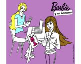 Barbie y su hermana merendando