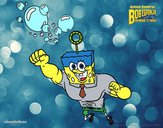 Dibujo Bob Esponja - La burbuja invencible al ataque pintado por Potte