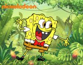 Bob Esponja saludando