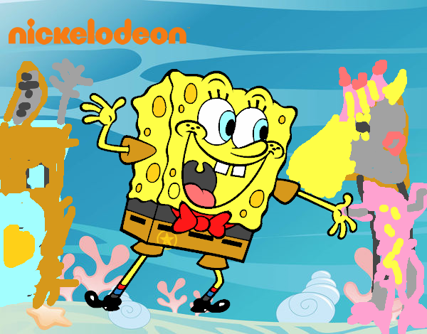 Bob Esponja saludando