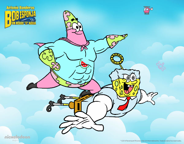   ¡¡¡BOB ESPONJA BOLANDO SUPER HERUES