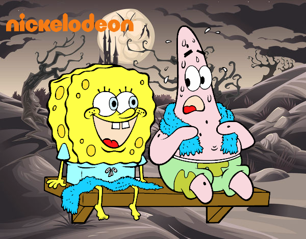 Bob Esponja y Patricio en bañador