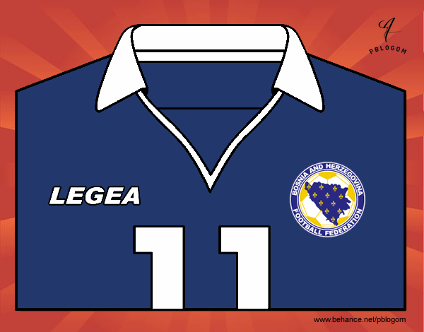 Camiseta del mundial de fútbol 2014 de Bosnia y Herzegovina