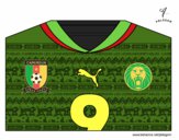 Dibujo Camiseta del mundial de fútbol 2014 de Camerún pintado por Evil