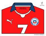 Dibujo Camiseta del mundial de fútbol 2014 de Chile pintado por Evil