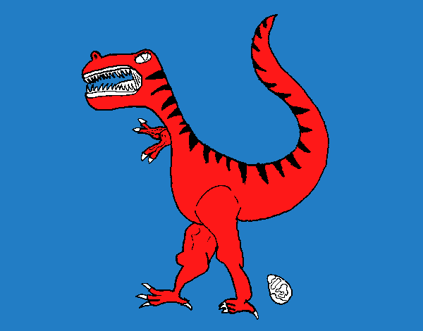 Dinosaurio con huevo