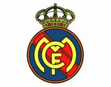 Dibujo Escudo del Real Madrid C.F. pintado por daga