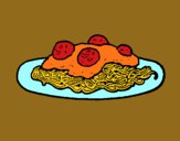 Dibujo Espaguetis con carne pintado por Sebaxguzma