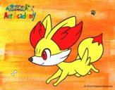 Dibujo Fennekin corriendo pintado por amoureevee