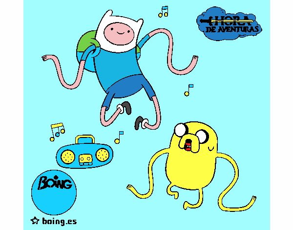 Finn y Jake escuchando música