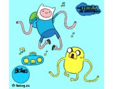 Finn y Jake escuchando música