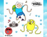 Finn y Jake escuchando música