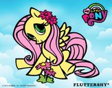 Dibujo Fluttershy pintado por Potte