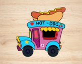 Dibujo Food truck de perritos calientes pintado por LunaLunita