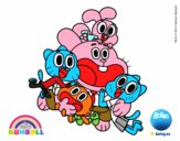 Gumball y amigos contentos