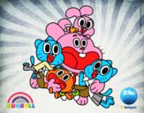 Gumball y amigos contentos