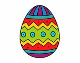 Dibujo Huevo de Pascua con estampados pintado por Valepxndx