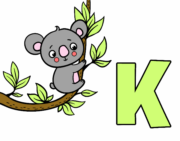 Dibujo de K de Koala pintado por Aiyan en  el día 03-08-15 a las  20:36:42. Imprime, pinta o colorea tus propios dibujos!