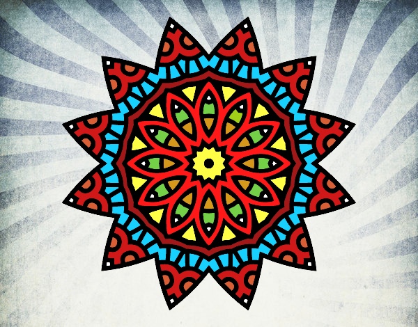 Dibujo Mandala estrella pintado por Pepota67