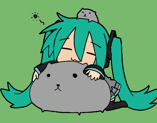 Miku con gatitos